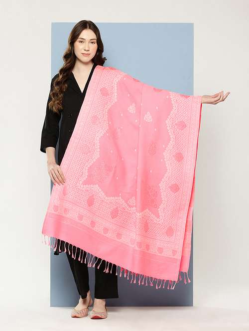 women self design reversible shawl - 22033703 -  Standard Image - 0