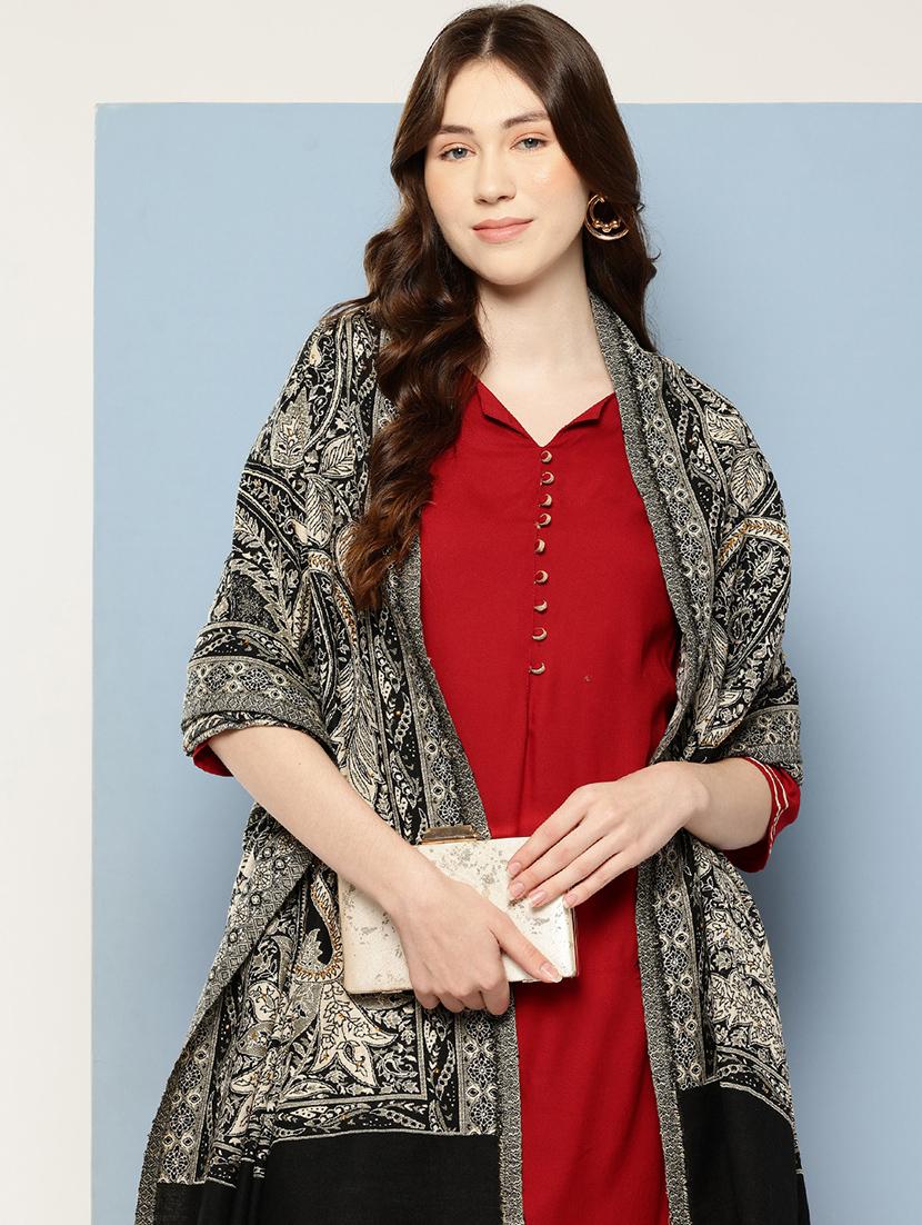 women paisley reversible shawl - 22033707 - Standard Image - 1