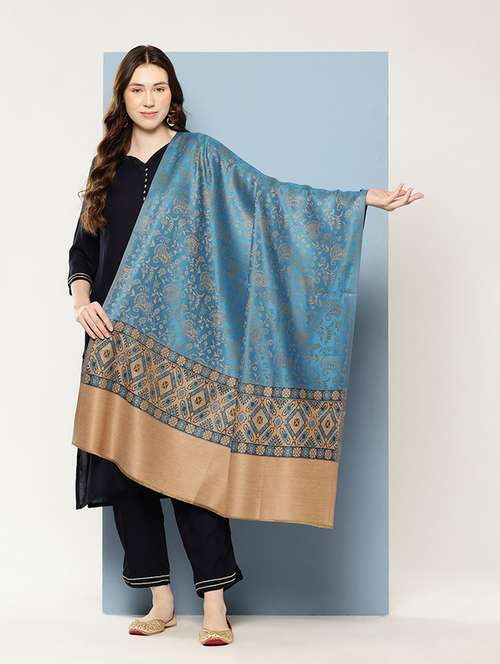 women self design reversible shawl - 22033709 -  Standard Image - 0