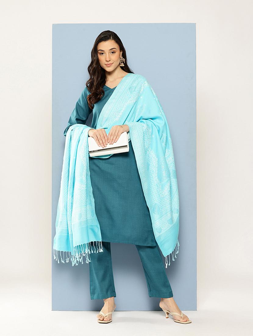 women self design reversible shawl - 22033723 -  Standard Image - 1