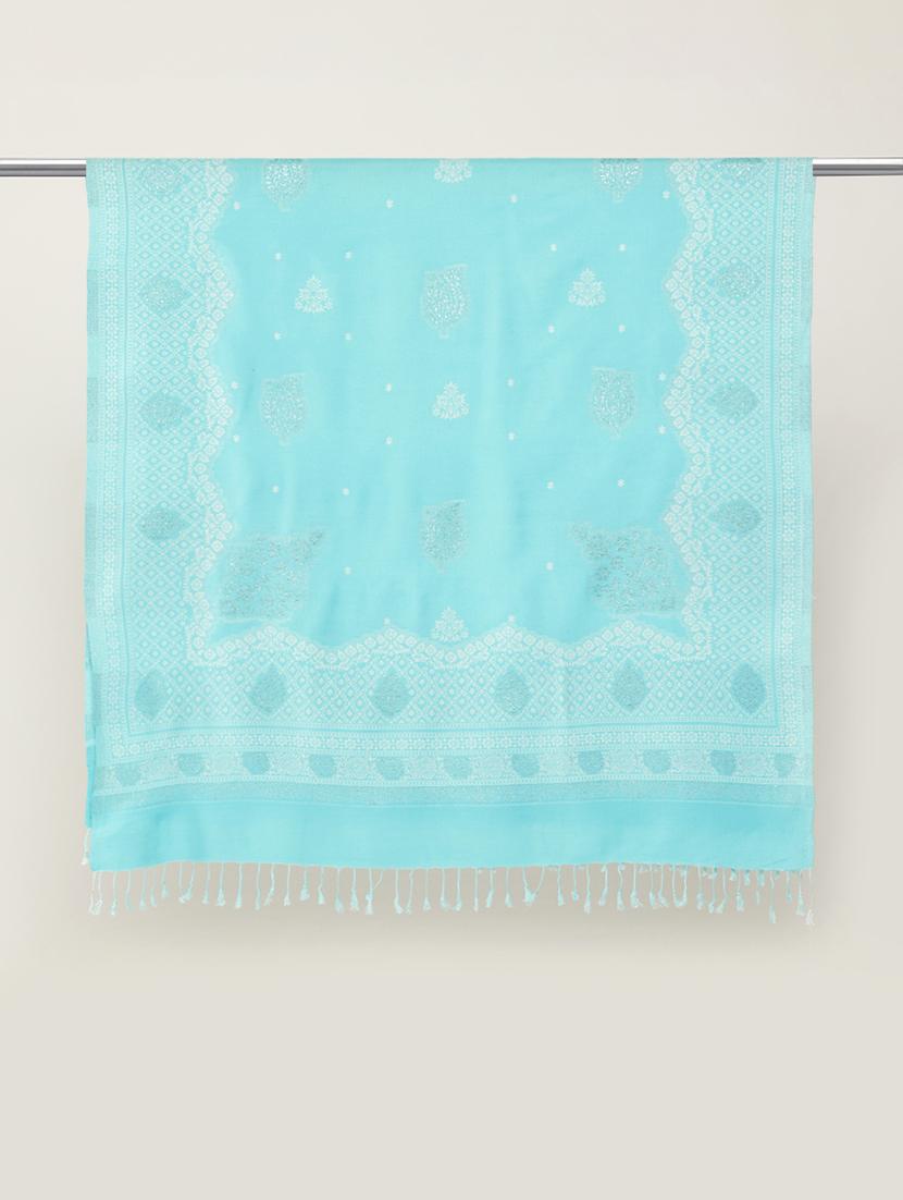 women self design reversible shawl - 22033723 - Standard Image - 4