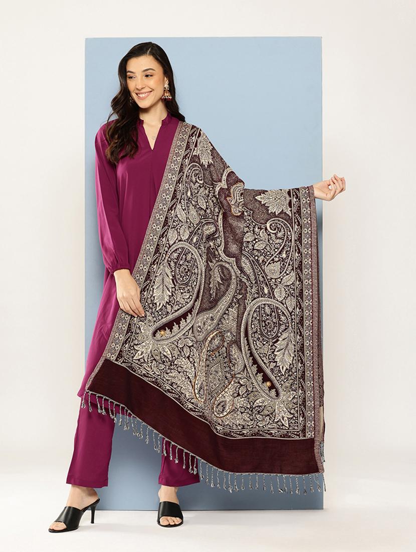 women paisley reversible shawl - 22033730 - Zoom Image - 0