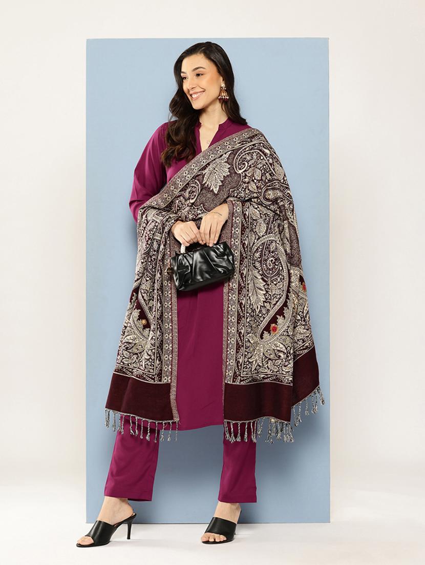 women paisley reversible shawl - 22033730 - Standard Image - 1