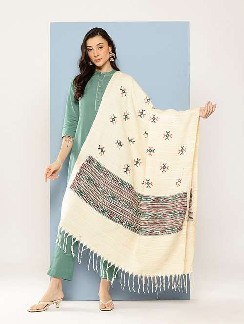 women self design reversible shawl - 22033735 -  Standard Image - 0