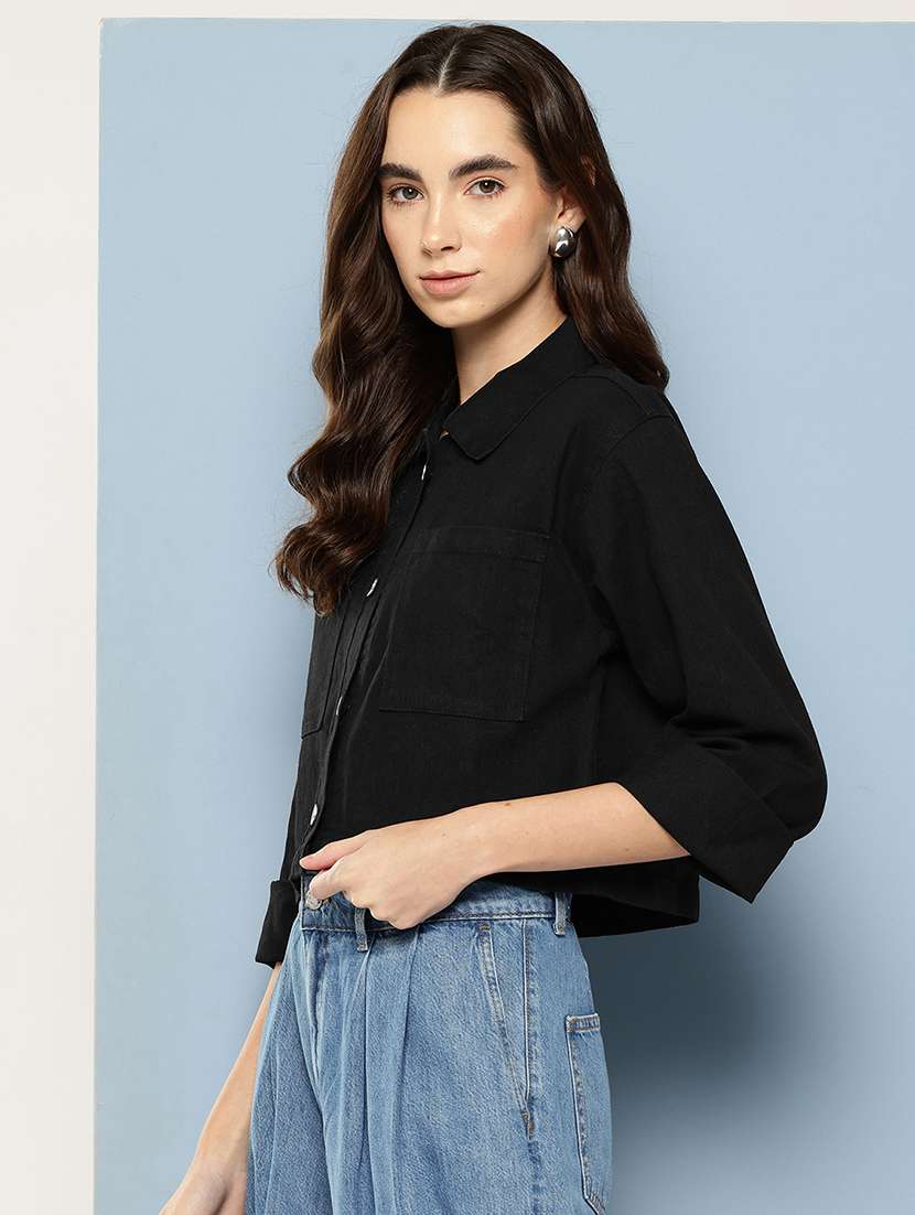 women solid long sleeve denim jacket - 22033738 -  Standard Image - 1