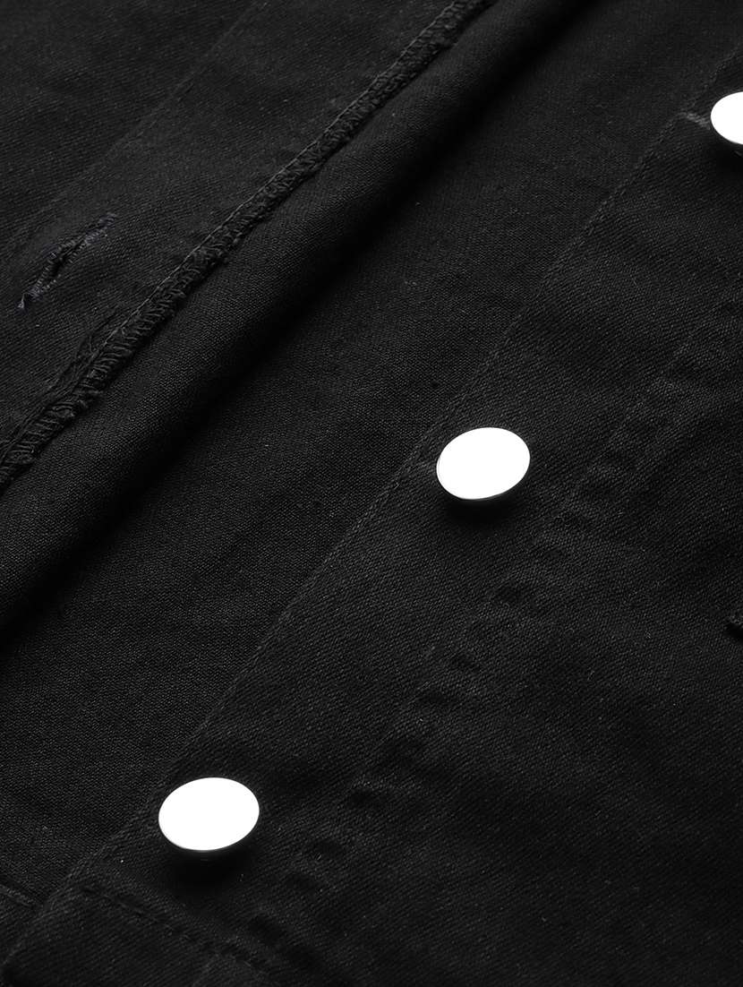 women solid long sleeve denim jacket - 22033738 -  Standard Image - 4