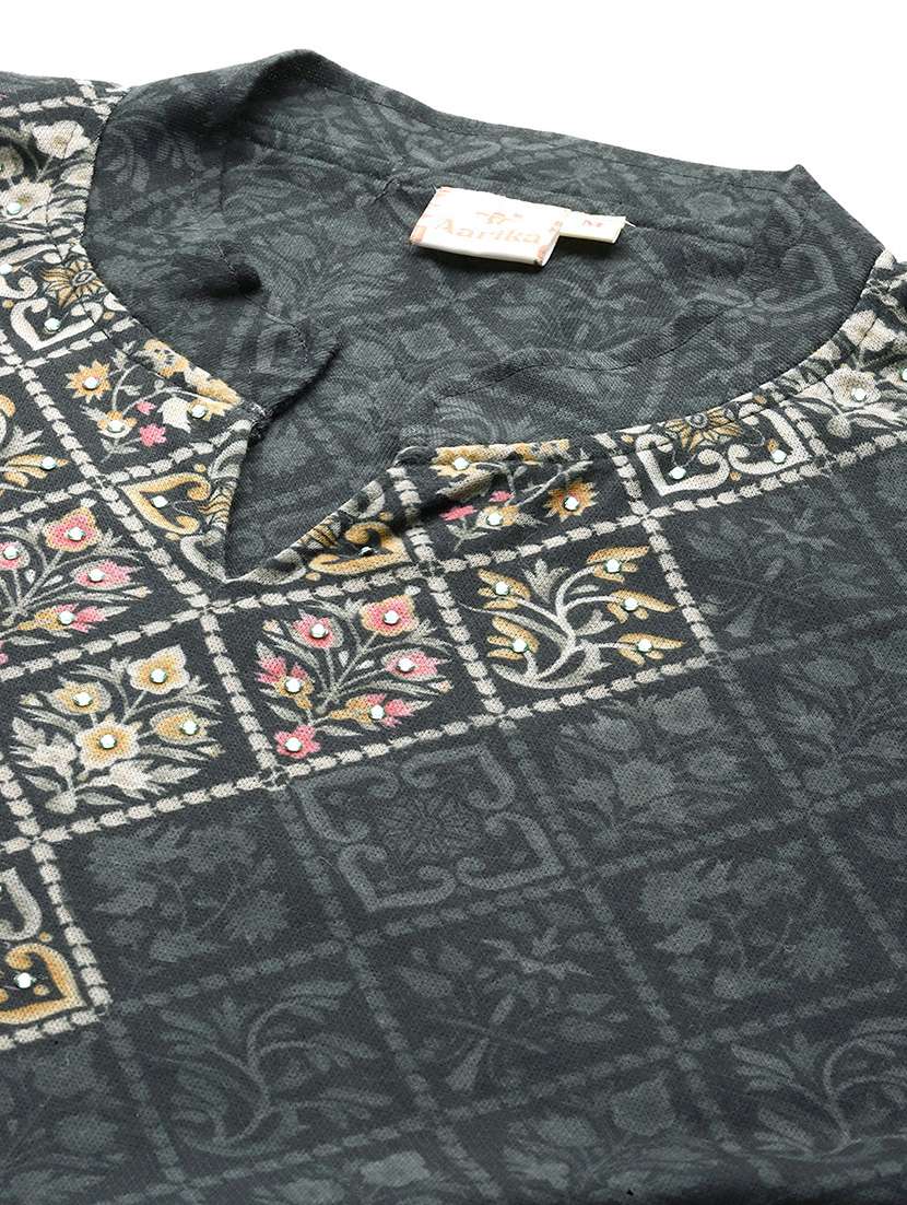 women self design long sleeve kurta pant with dupatta set - 22033760 -  Standard Image - 4