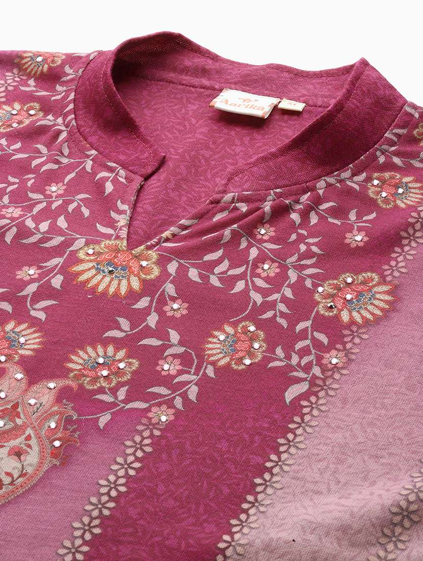 women self design long sleeve kurta pant with dupatta set - 22033778 -  Standard Image - 4