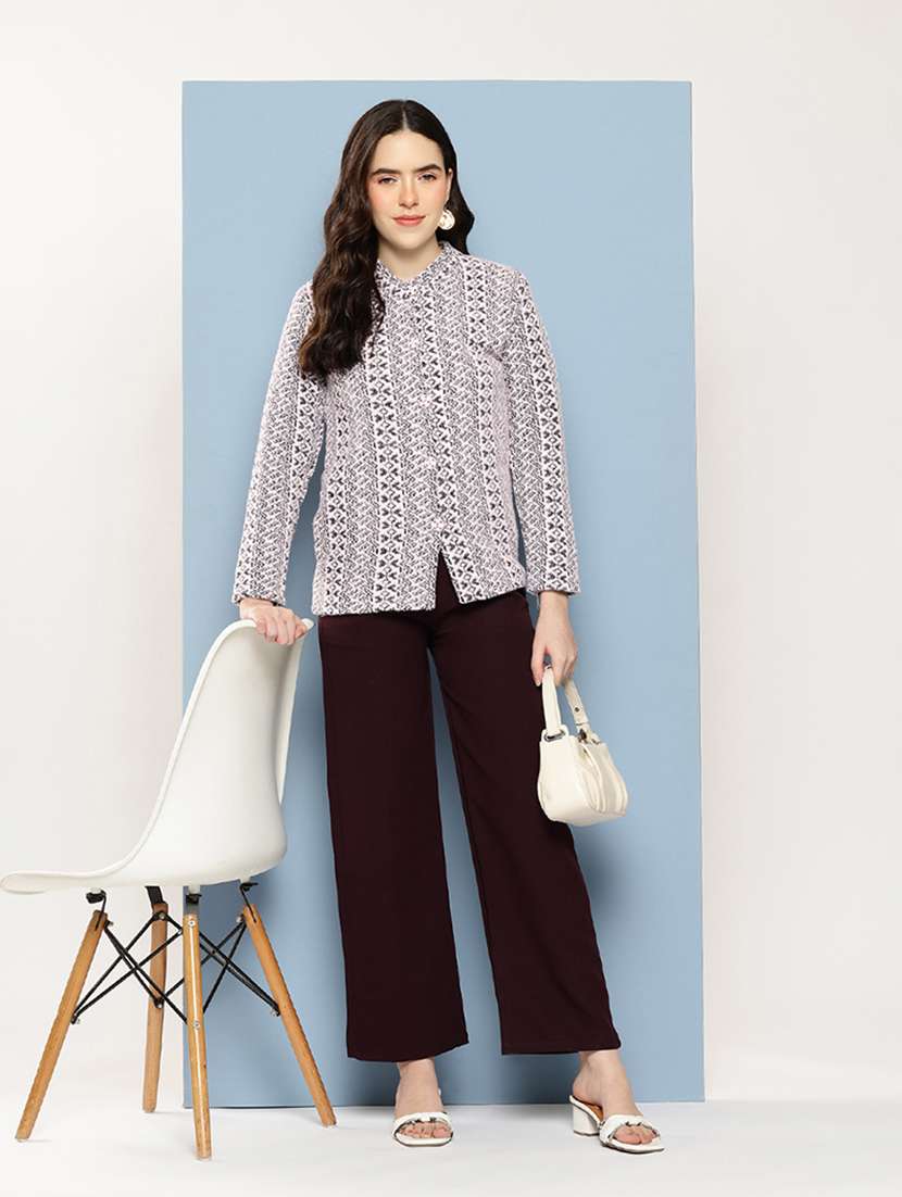 women self design long sleeve cardigan - 22033783 -  Standard Image - 4