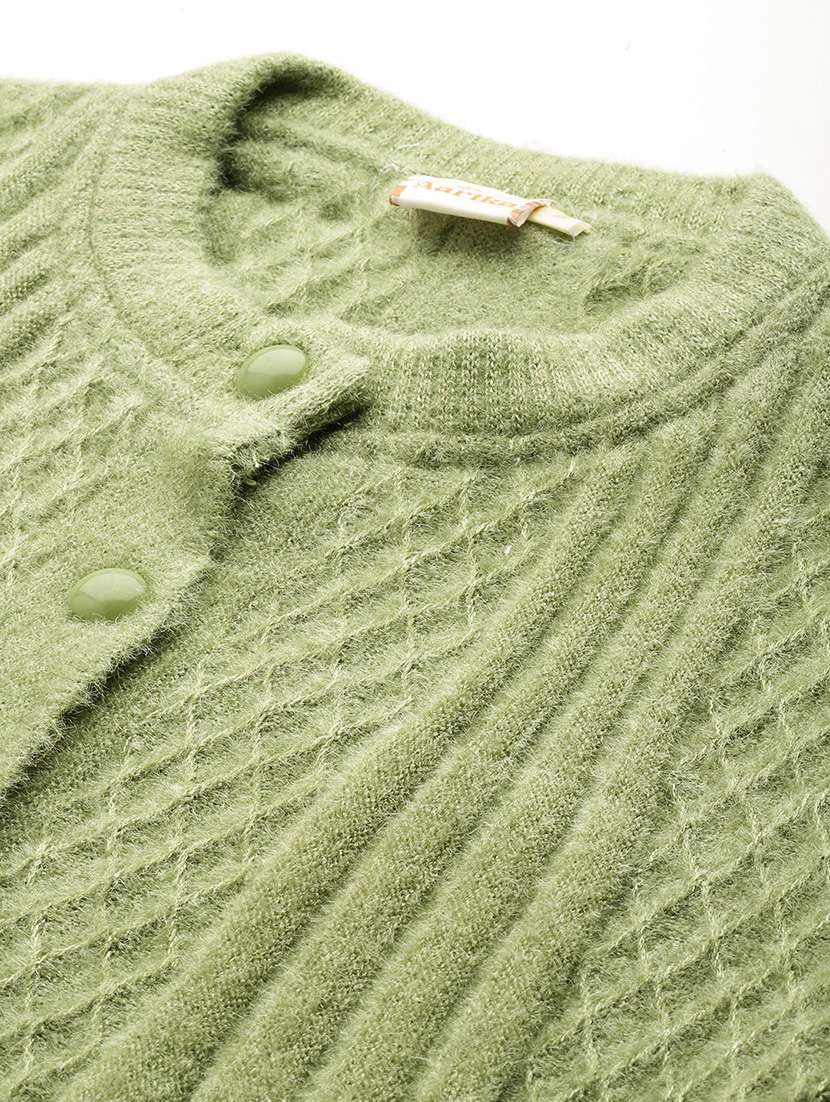 women self design long sleeve cardigan - 22033811 -  Standard Image - 4