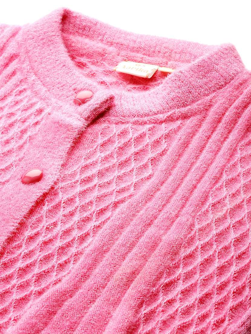 women self design long sleeve cardigan - 22033814 -  Standard Image - 4