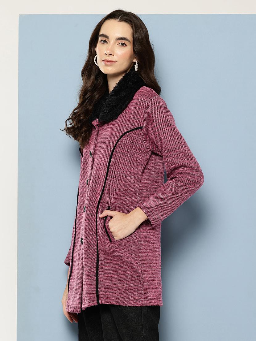 women solid long sleeve cardigan - 22033841 - Standard Image - 1