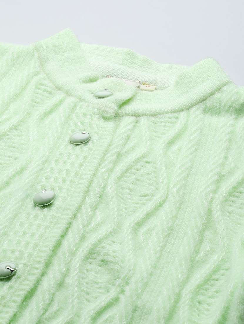 women self design long sleeve cardigan - 22033850 -  Standard Image - 4