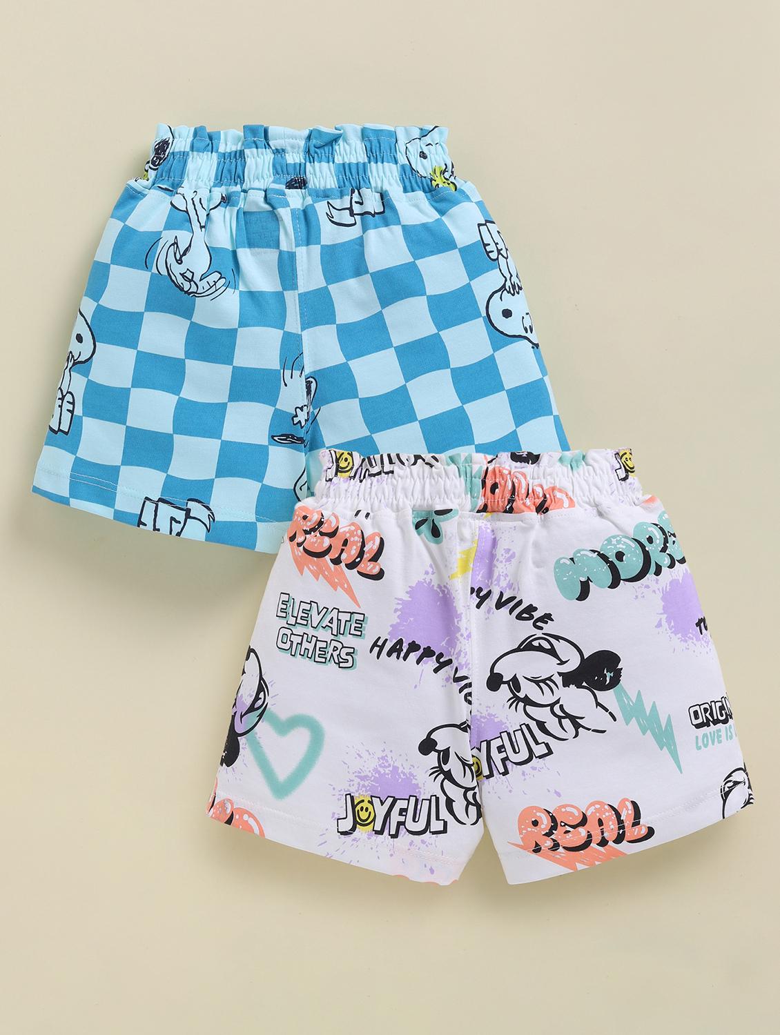 kids pack of 2 printed mid rise shorts - 22033876 - Standard Image - 1