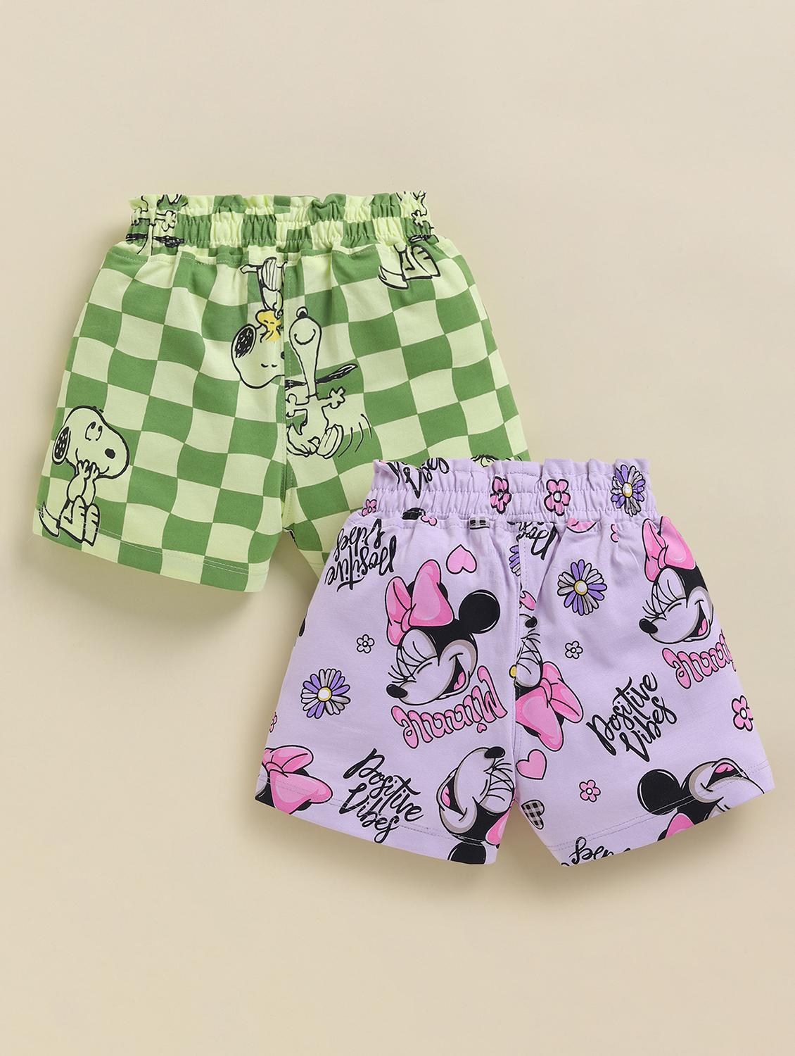 kids pack of 2 printed mid rise shorts - 22033877 -  Standard Image - 1
