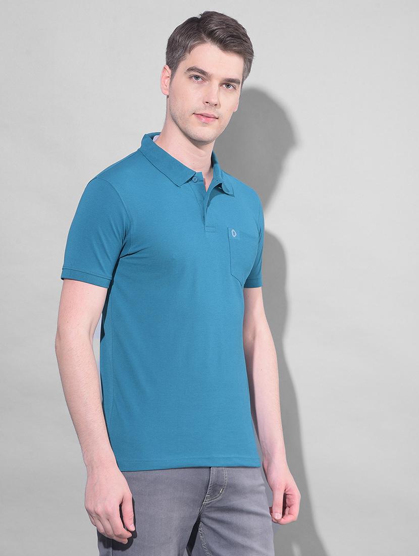 light blue cotton plain tshirt - 22033897 -  Standard Image - 1