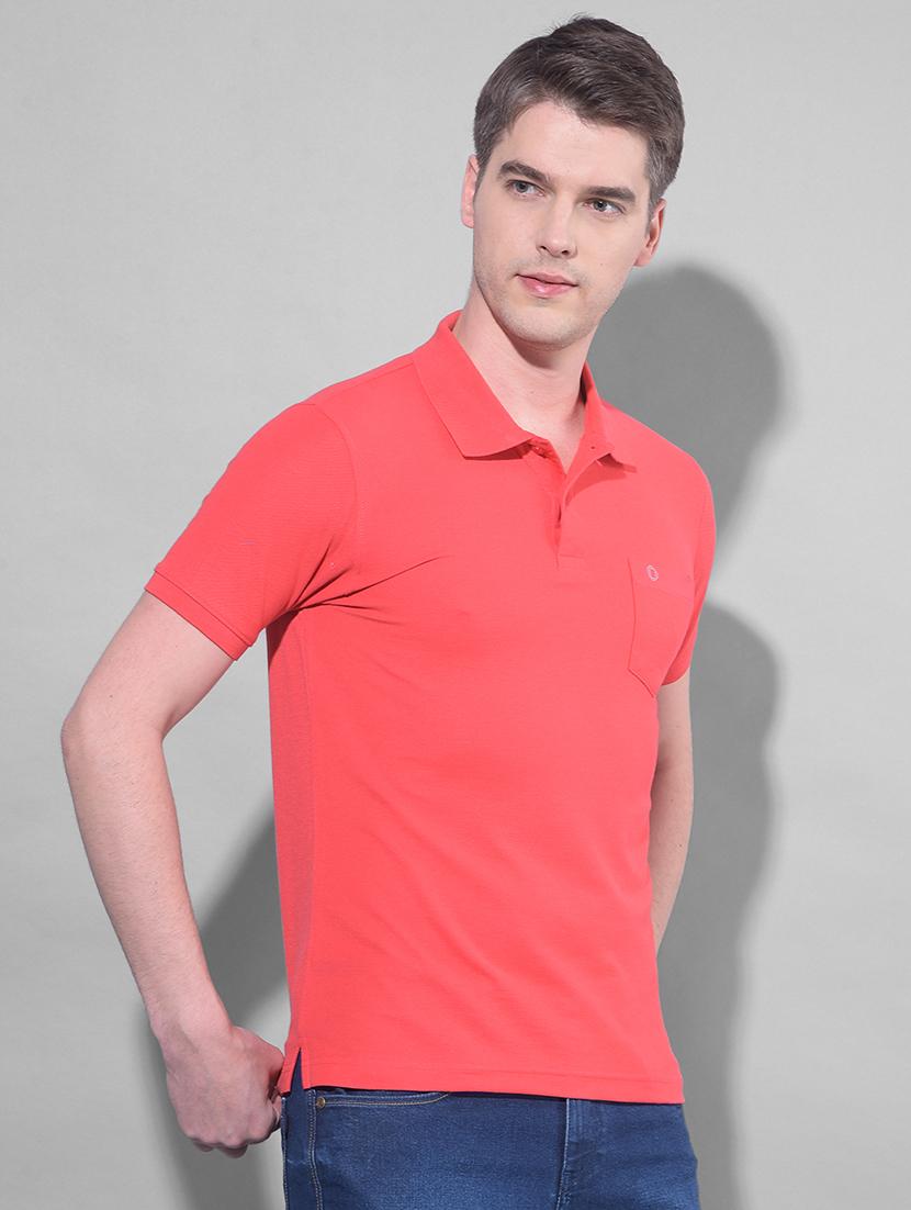 red cotton plain tshirt - 22033898 -  Standard Image - 1