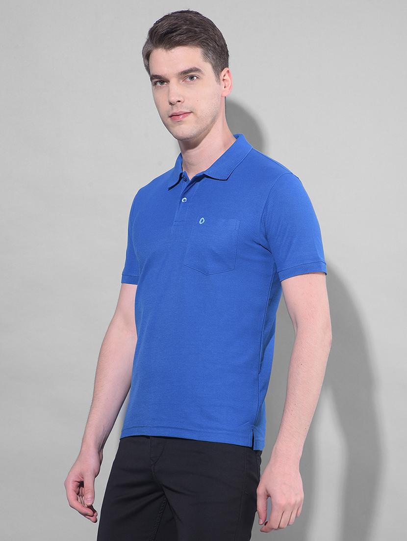 navy blue cotton plain tshirt - 22033899 -  Standard Image - 1