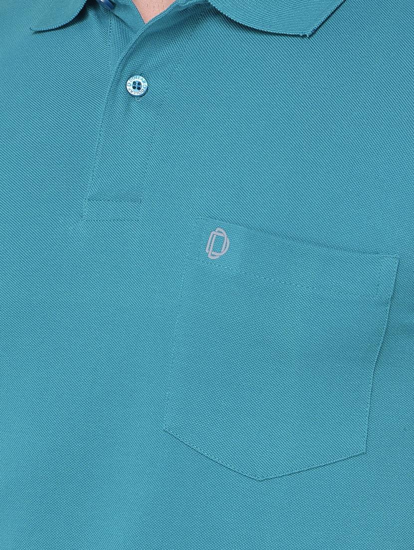 blue cotton plain tshirt - 22033900 - Standard Image - 4