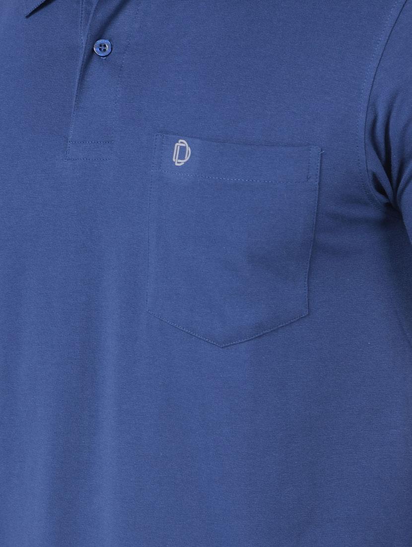navy blue cotton plain tshirt - 22033901 - Standard Image - 4