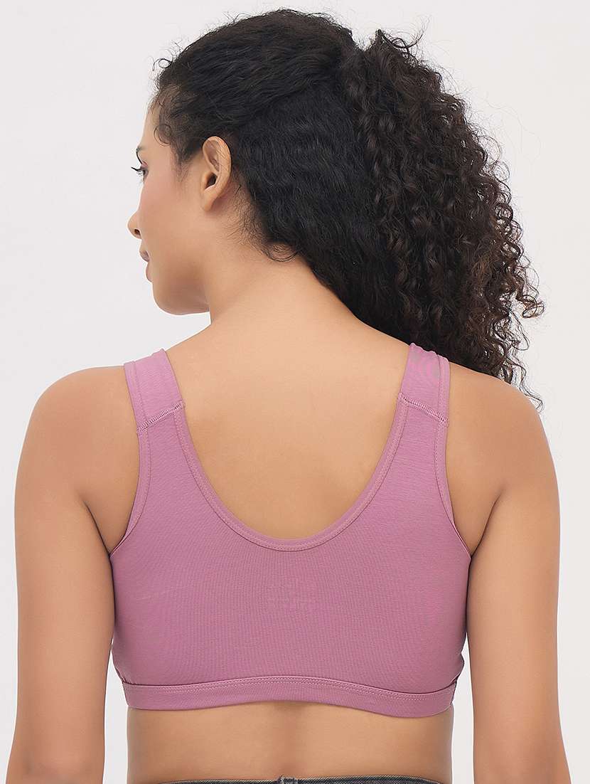women solid non padded sports bra - 22033906 -  Standard Image - 4
