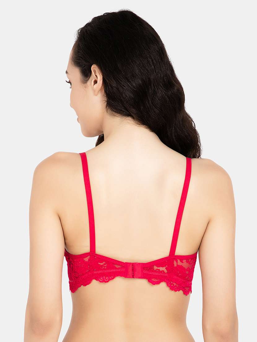 women solid lightly padded lace t-shirt bra - 22033909 -  Standard Image - 4