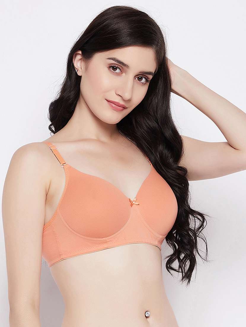 women solid lightly padded t-shirt bra - 22033915 -  Standard Image - 1