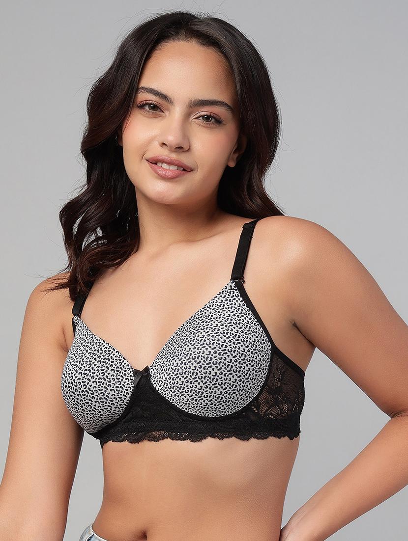 women animal print non wired t-shirt bra - 22033920 -  Standard Image - 1
