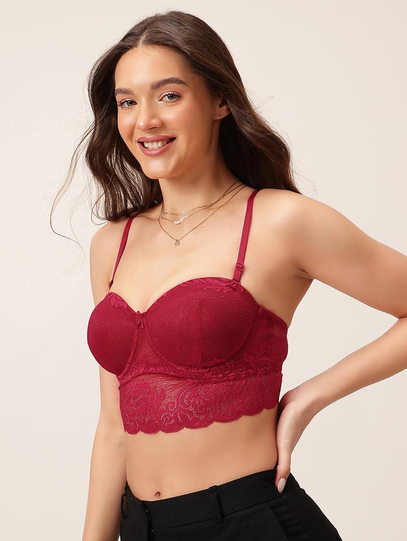 lace heavily padded underwired bralette - 22033924 - Standard Image - 1