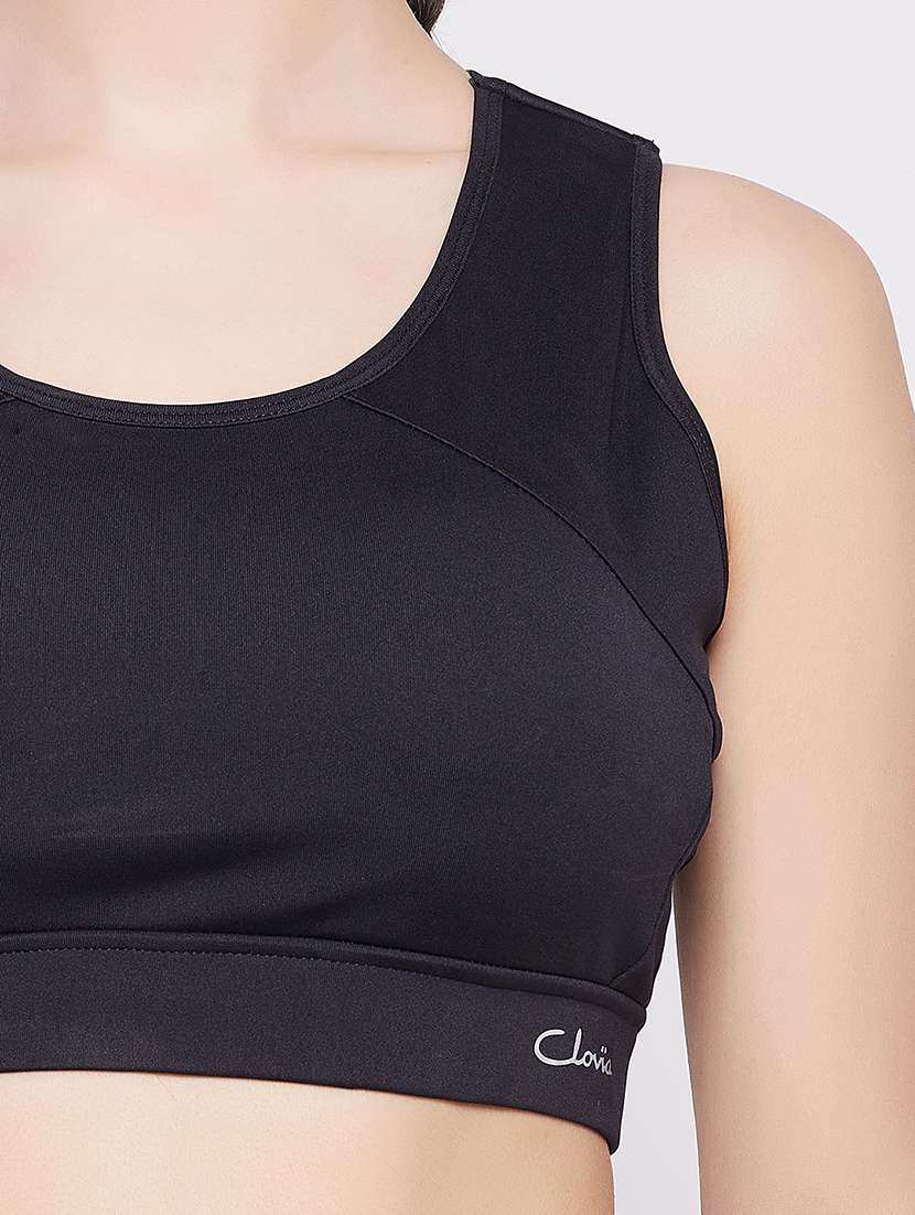 women solid non wired sports bra - 22033945 -  Standard Image - 4