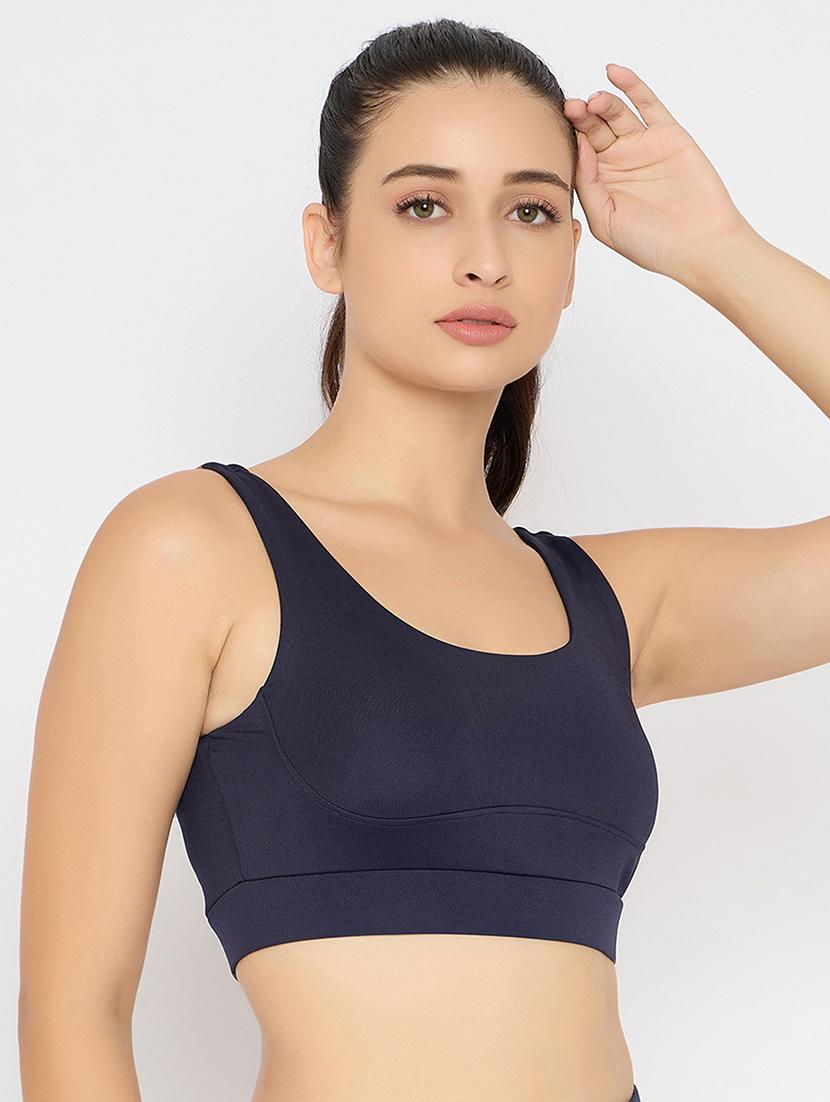 women solid non wired sports bra - 22033947 - Standard Image - 1