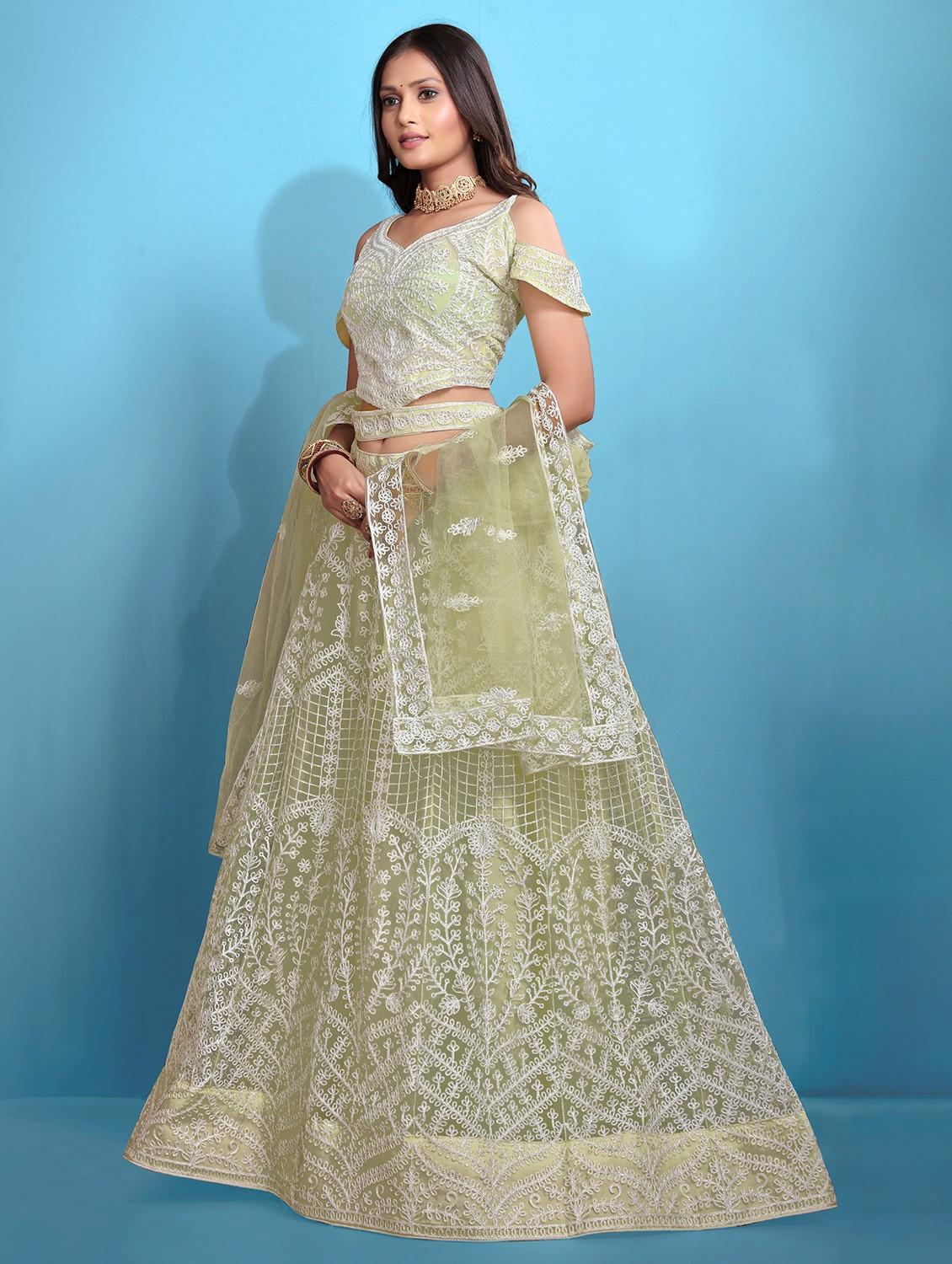 women embroidered fared lehenga and choli set - 22033998 - Standard Image - 1