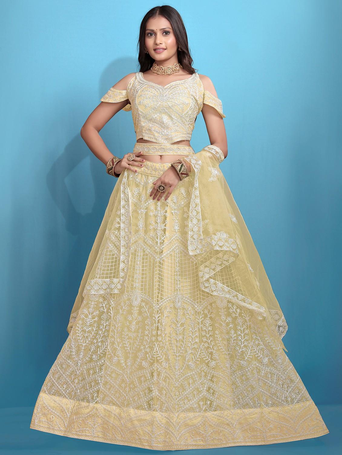 women embroidered fared lehenga and choli set - 22034000 - Zoom Image - 0