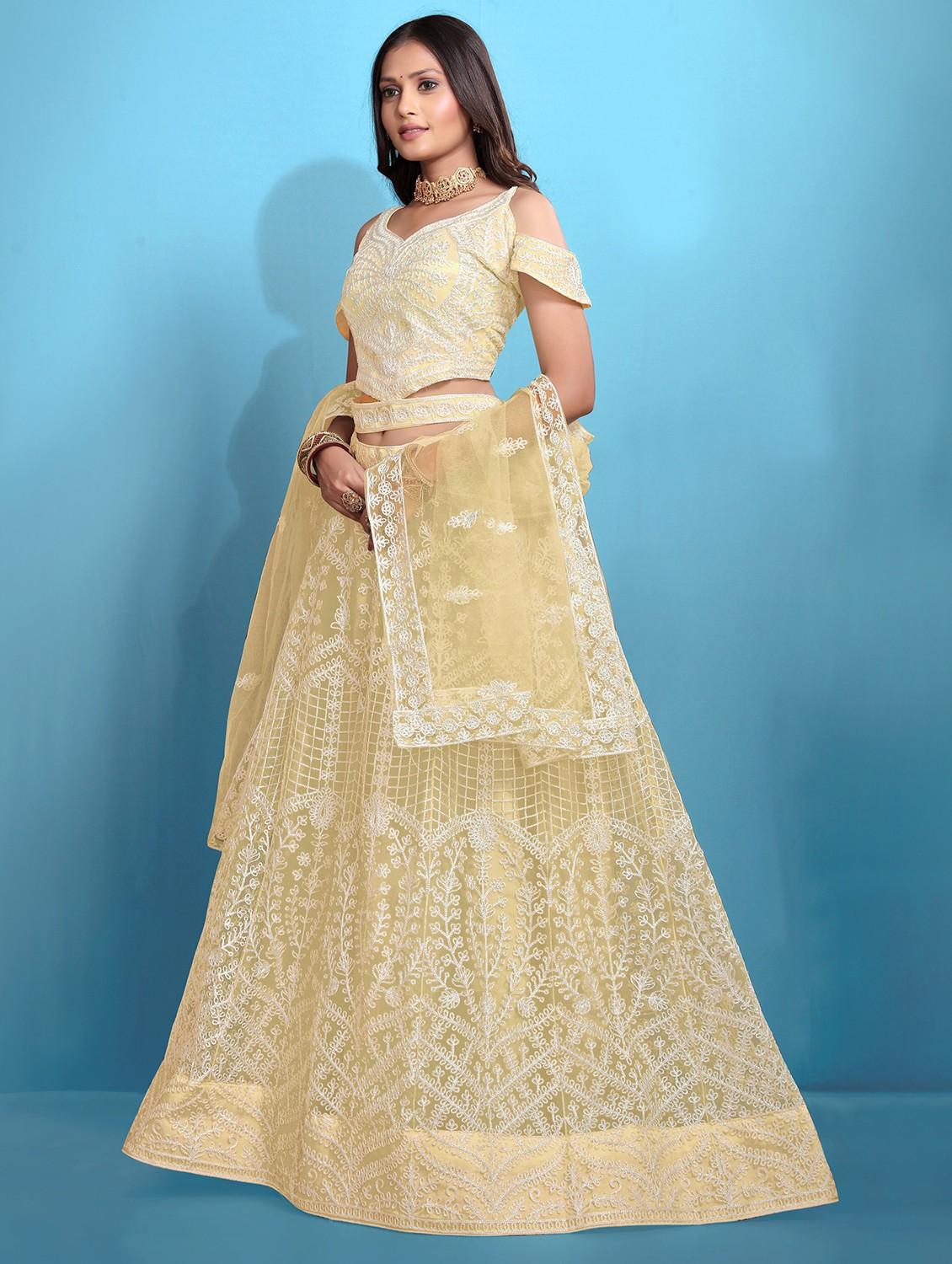 women embroidered fared lehenga and choli set - 22034000 - Standard Image - 1