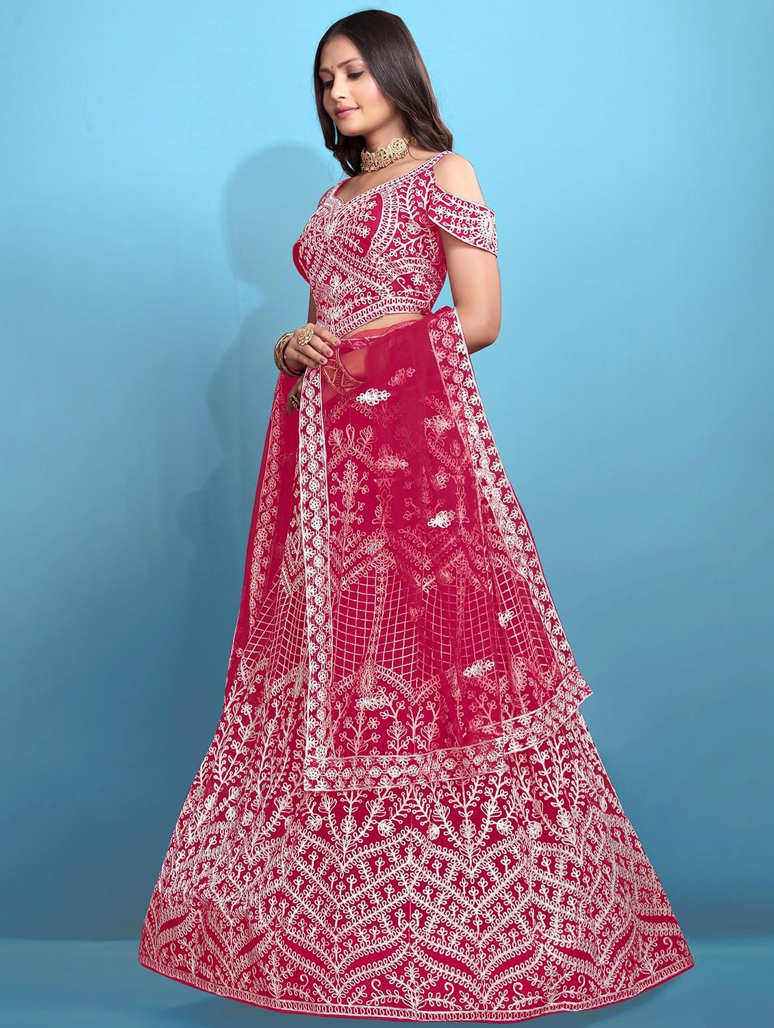 women embroidered fared lehenga and choli set - 22034002 - Standard Image - 1