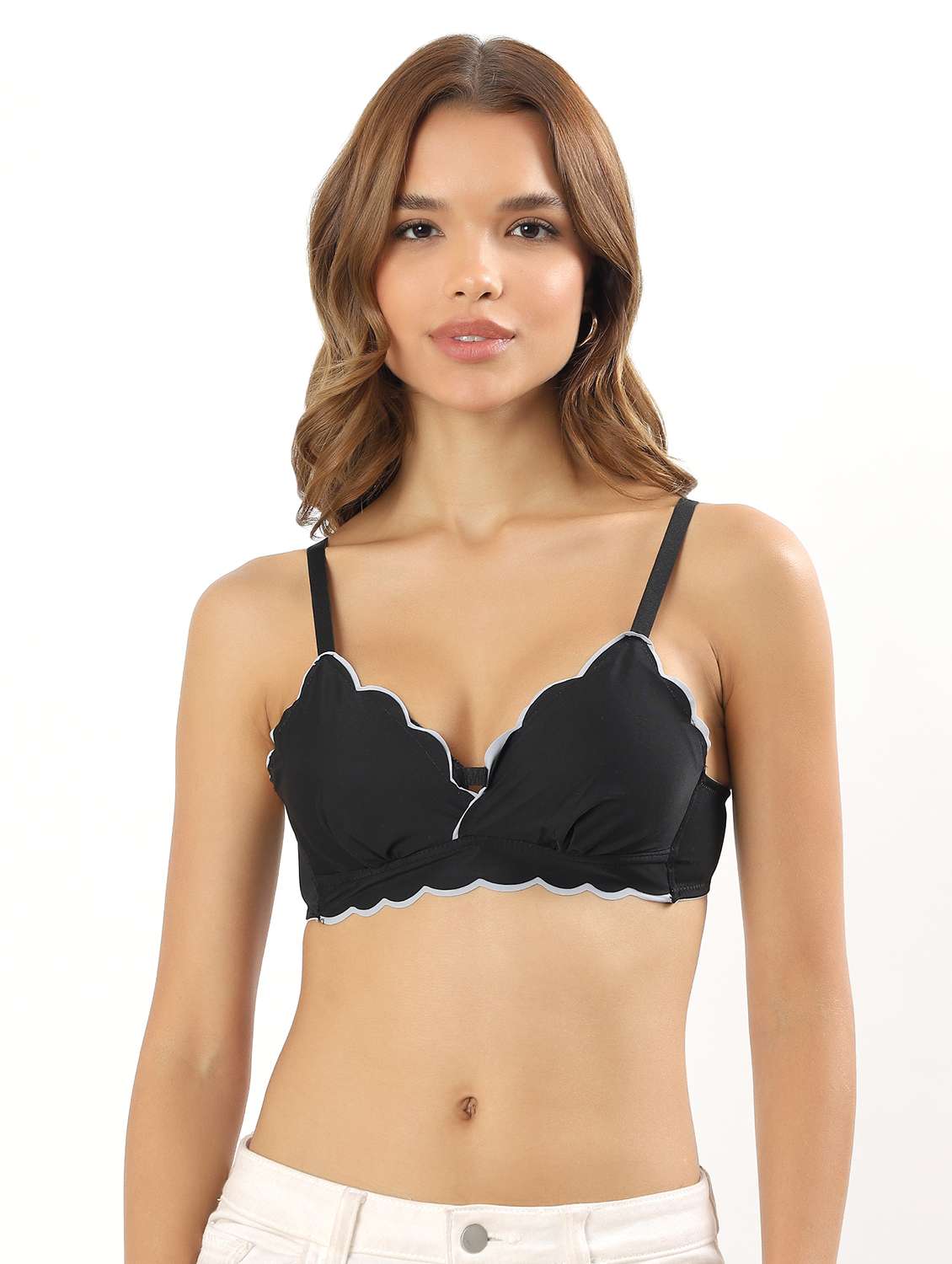 women solid heavily padded t-shirt bra - 22034426 -  Standard Image - 1