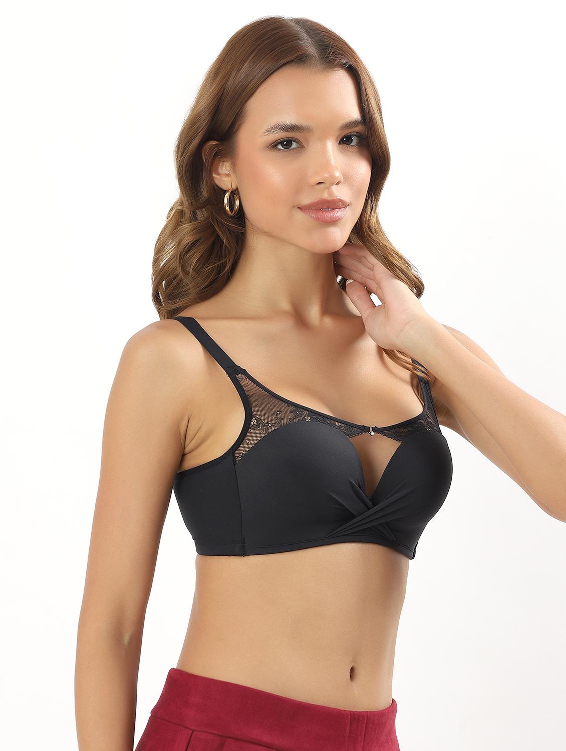 women solid heavily padded t-shirt bra - 22034430 - Standard Image - 1