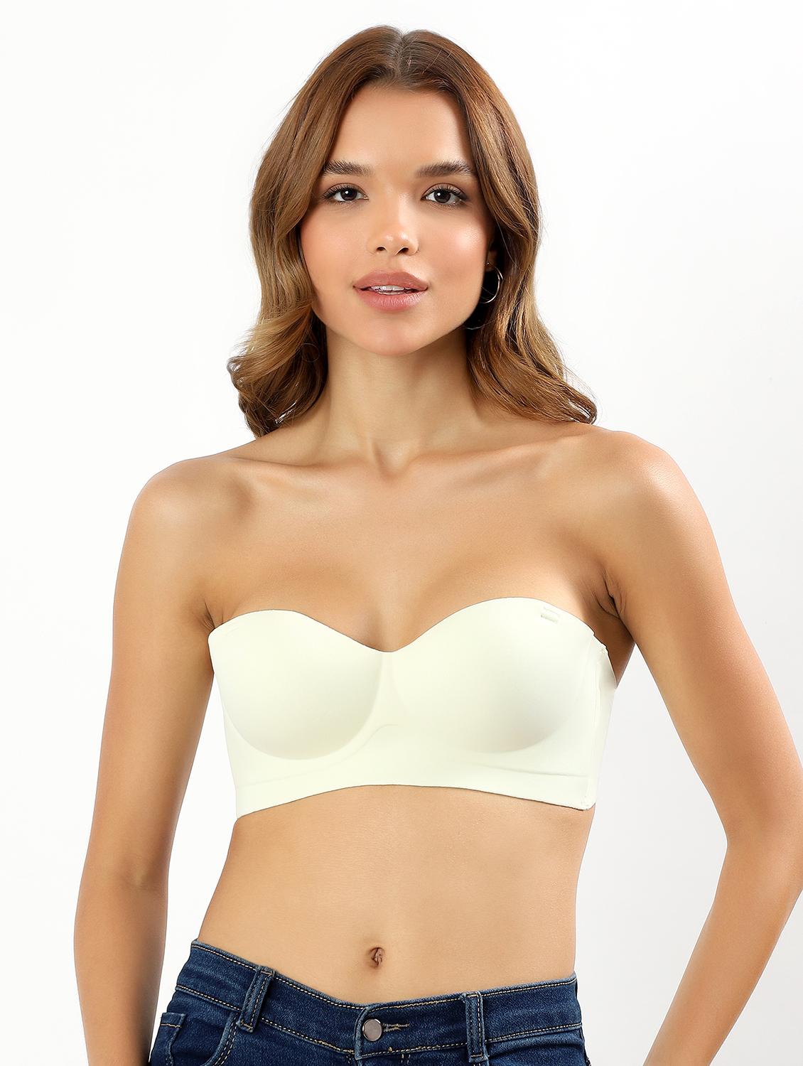 women solid non wired tube bra - 22034454 - Standard Image - 6