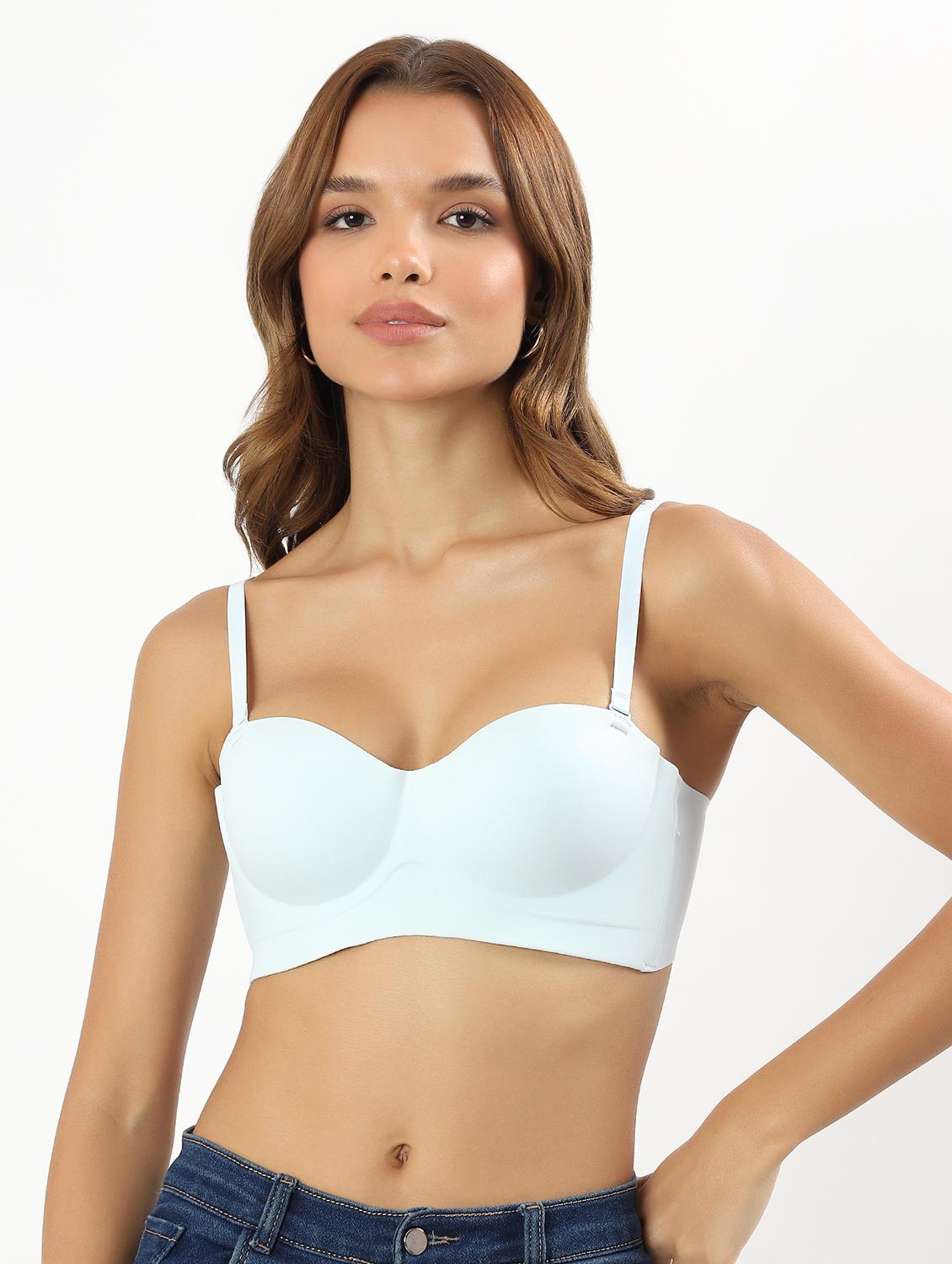 women solid non wired tube bra - 22034456 - Standard Image - 1