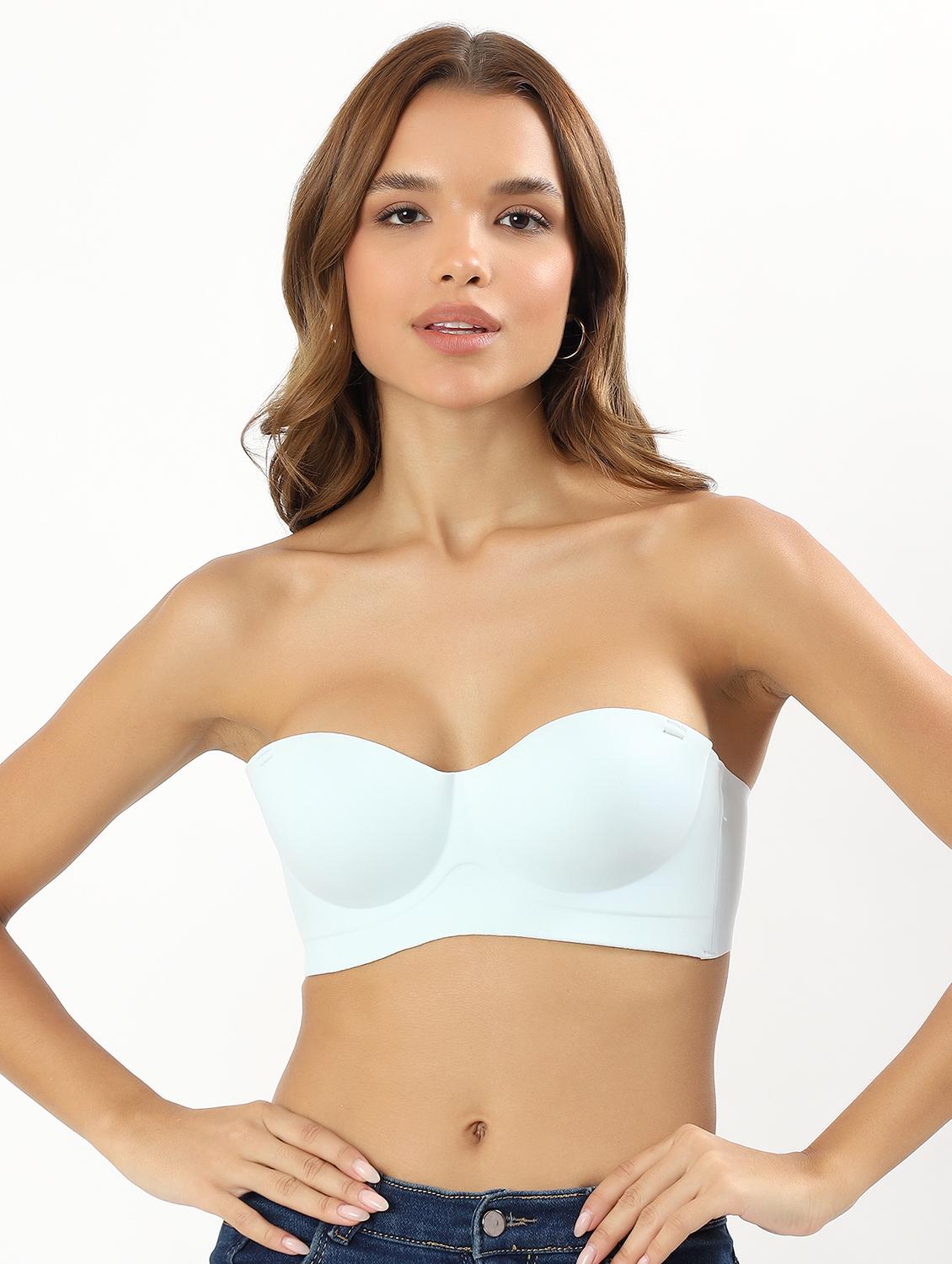 women solid non wired tube bra - 22034456 - Standard Image - 4