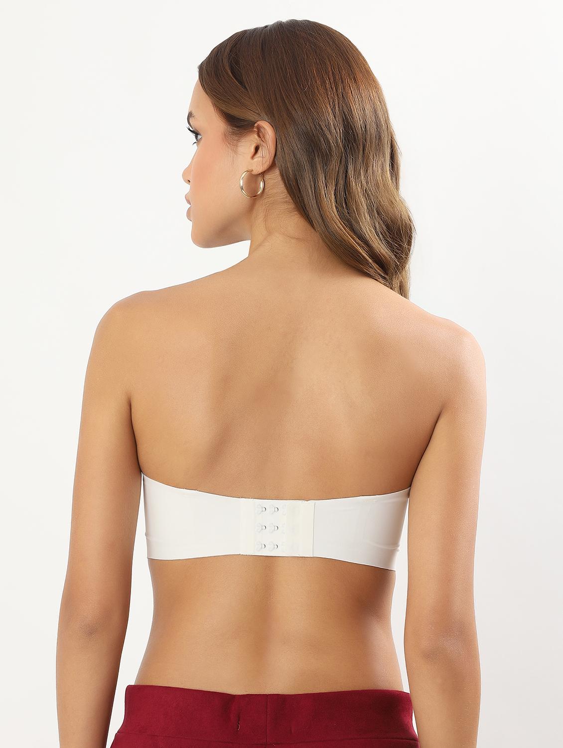 women solid non wired tube bra - 22034457 - Standard Image - 6