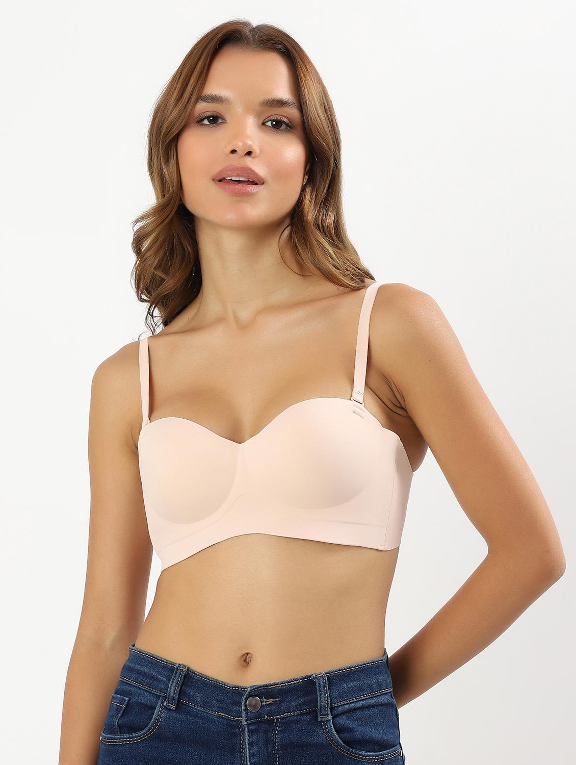 women solid non wired tube bra - 22034459 - Standard Image - 1