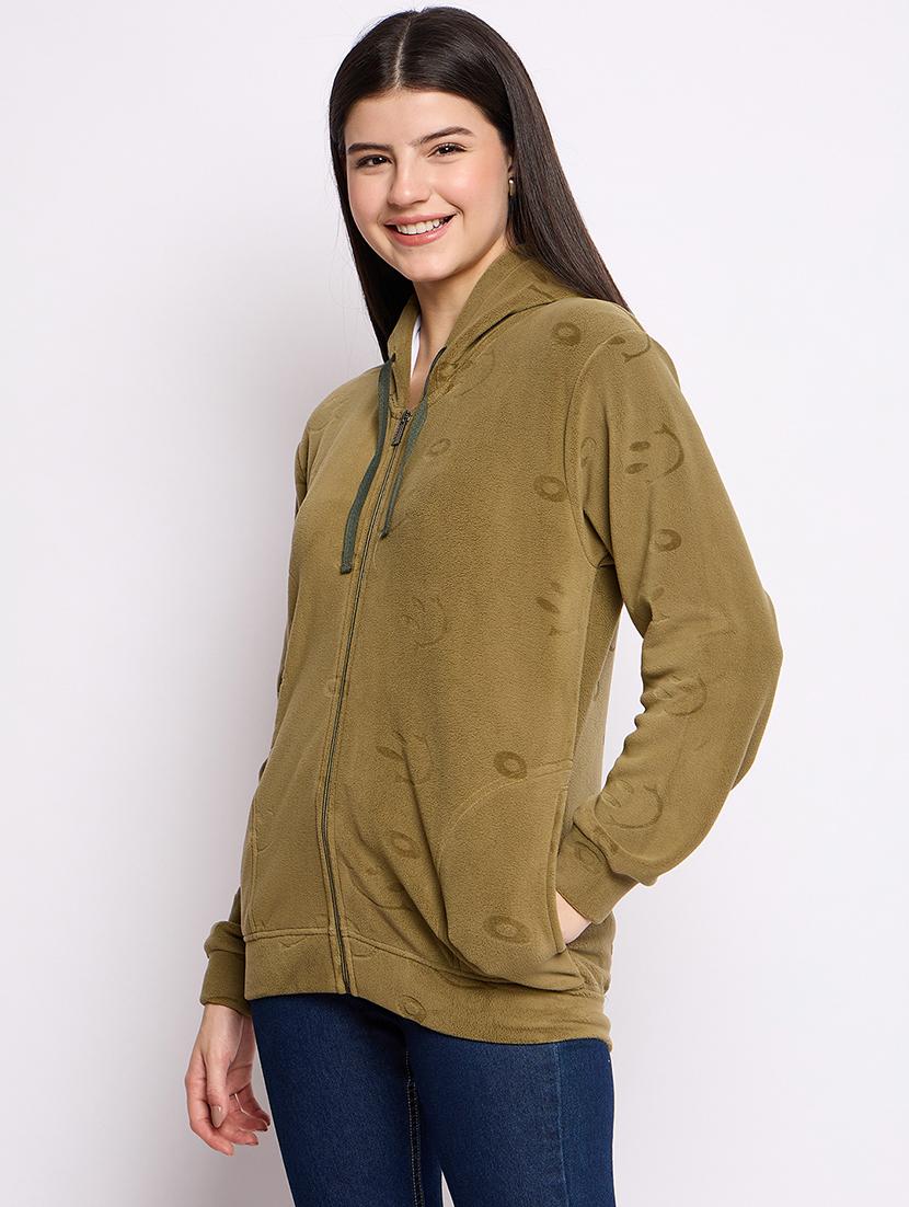women printed long sleeve hooded sweatshirt - 22034462 -  Standard Image - 1