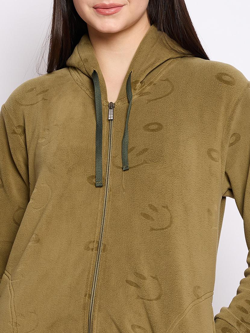 women printed long sleeve hooded sweatshirt - 22034462 - Standard Image - 4