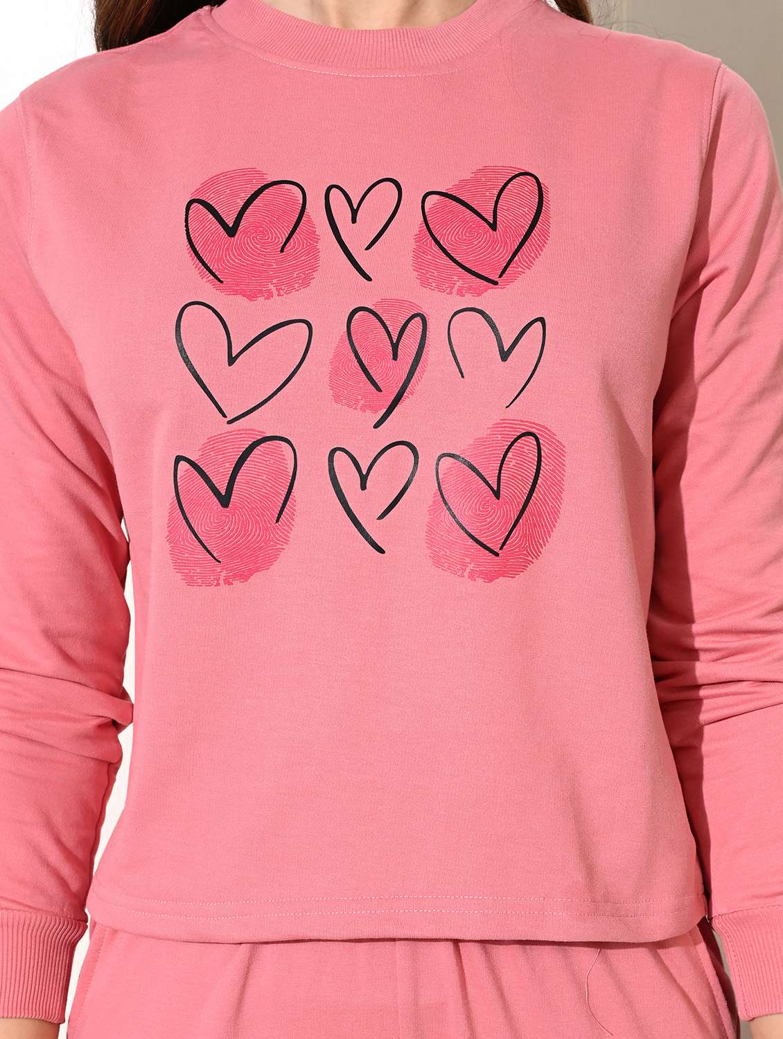 women printed long sleeve sweatshirt - 22034540 -  Standard Image - 4