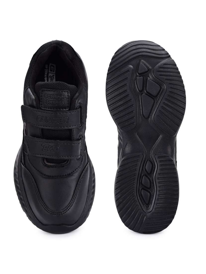boys solid velcro uniform shoes - 22034565 - Standard Image - 4