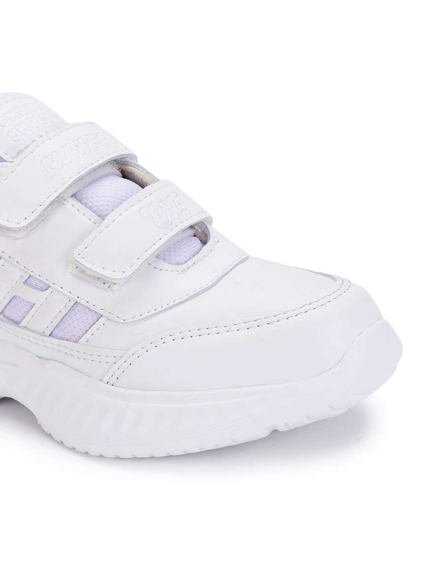 boys solid velcro uniform shoes - 22034566 - Standard Image - 4