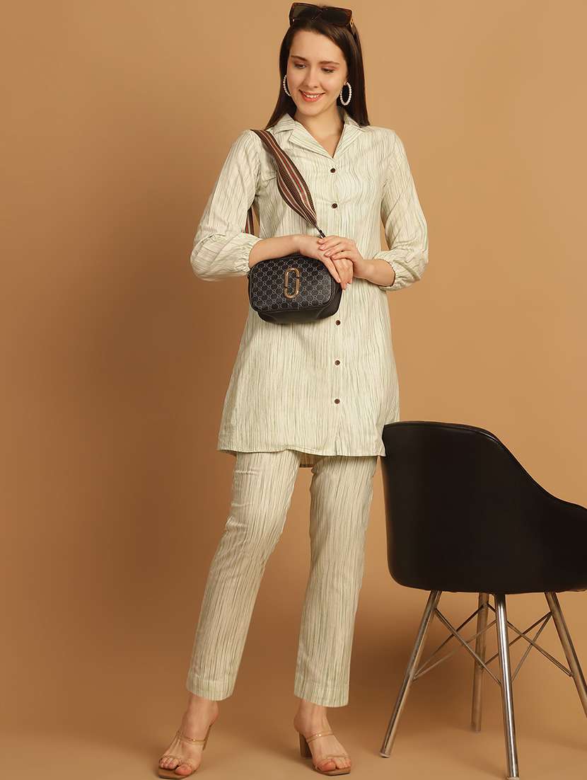 women printed shirt and trouser co-ord set