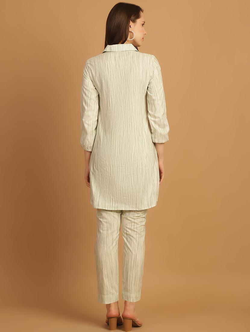 women printed shirt and trouser co-ord set - 22034570 - Standard Image - 4
