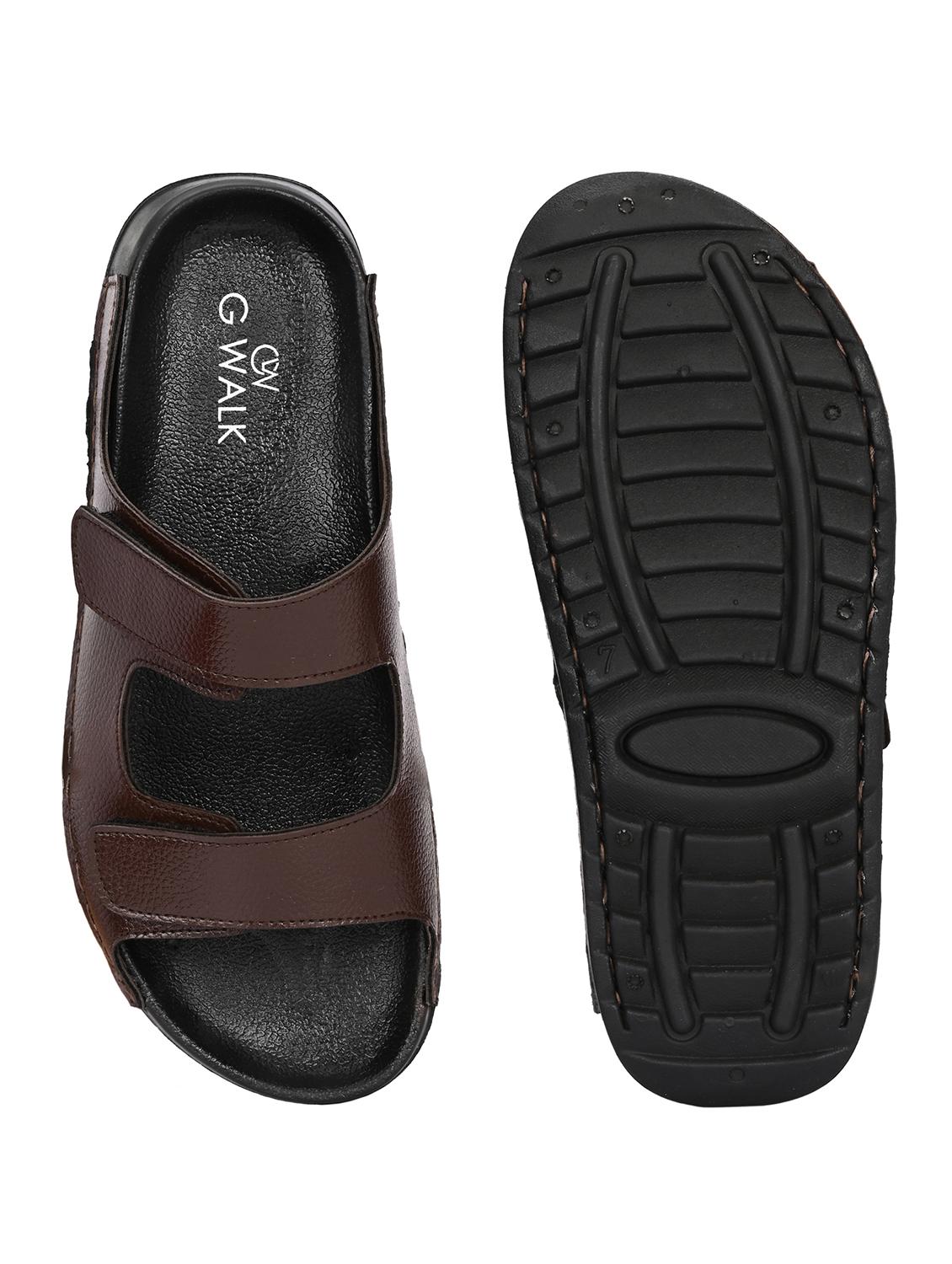 men brown slip on sandal - 22034576 - Standard Image - 4